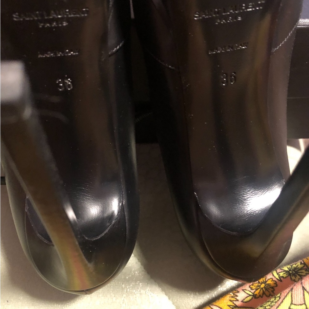 Saint Laurent Leather Classic Janis 105 Mary Jane Pump Black - Picture 4 of 6
